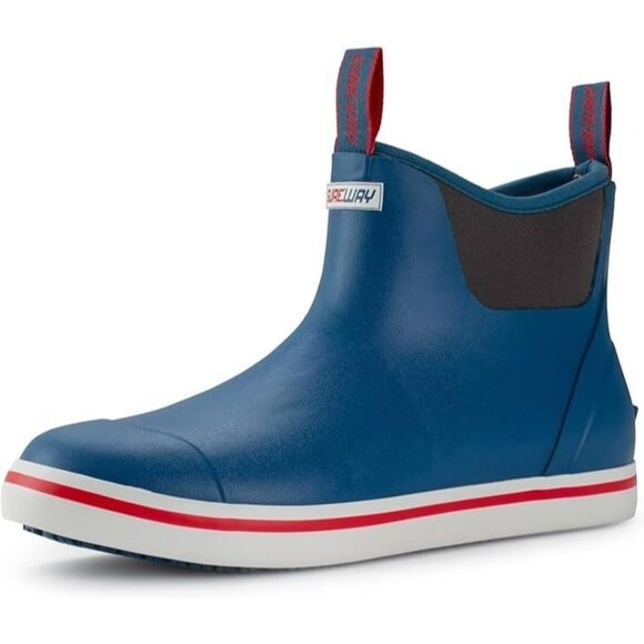 SUREWAY Fishing Neoprene Deck Work Boots Men’s 8 Women’s 10 Wedge Moc Toe Rubber - Picture 1 of 6